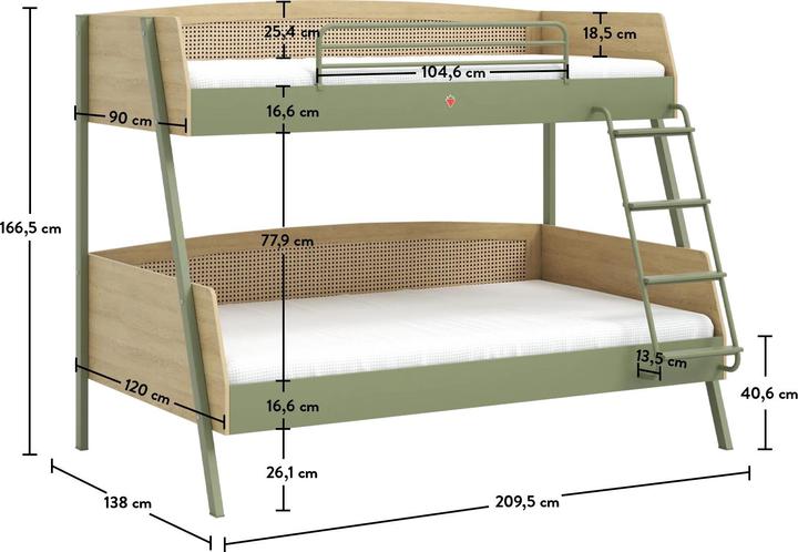 Actual product image Cilek Family bunk bed Loof (120 x 200 cm)
