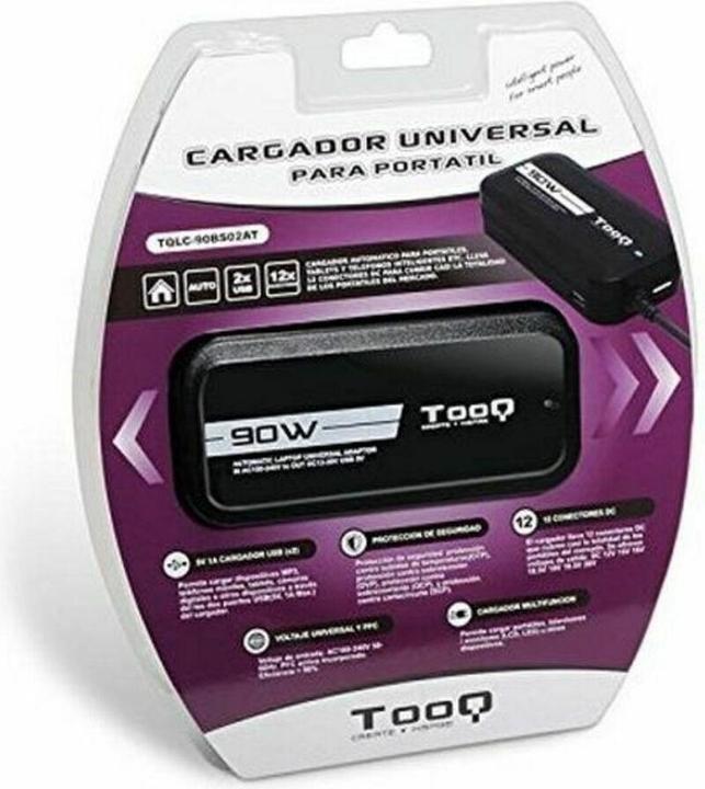 Actual product image Tooq Technology TooQ TQLC-90BS02AT, Notebook, Indoor, 100 - 240 V, 90 W, 12 - 20 V, AC-to-DC (90 W)