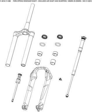 RockShox Debonair Spring, 29-120mm Sid 35mm 2021