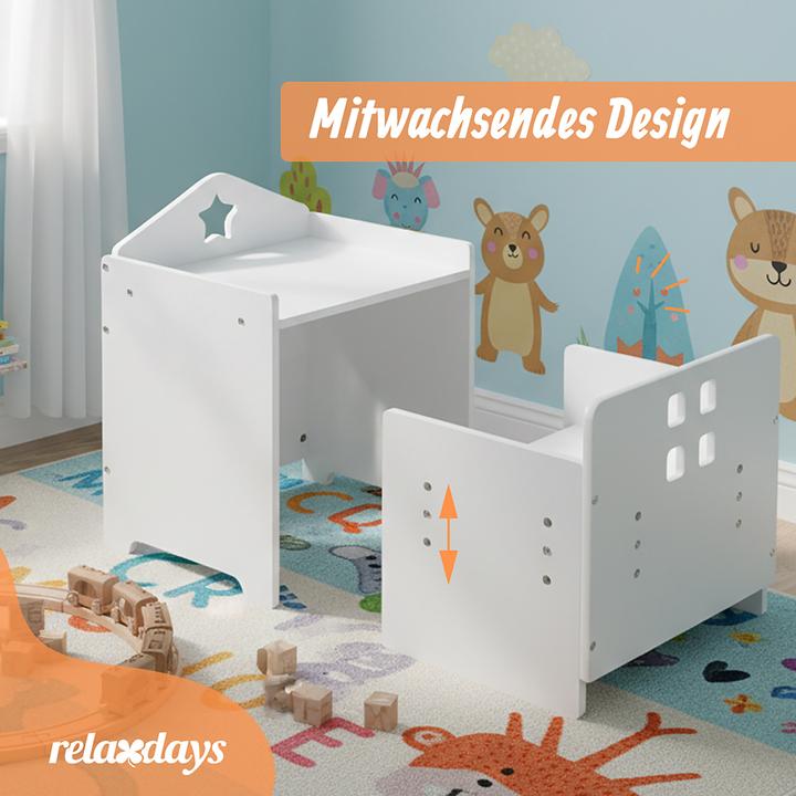 Produktbild Relaxdays 2-tlg. Kindersitzgruppe (Kinderstuhl, Kindertisch)