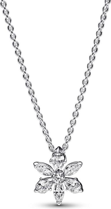 Pandora Sparkling Herbarium Cluster Halskette (Sterling-Silber, 45 cm)