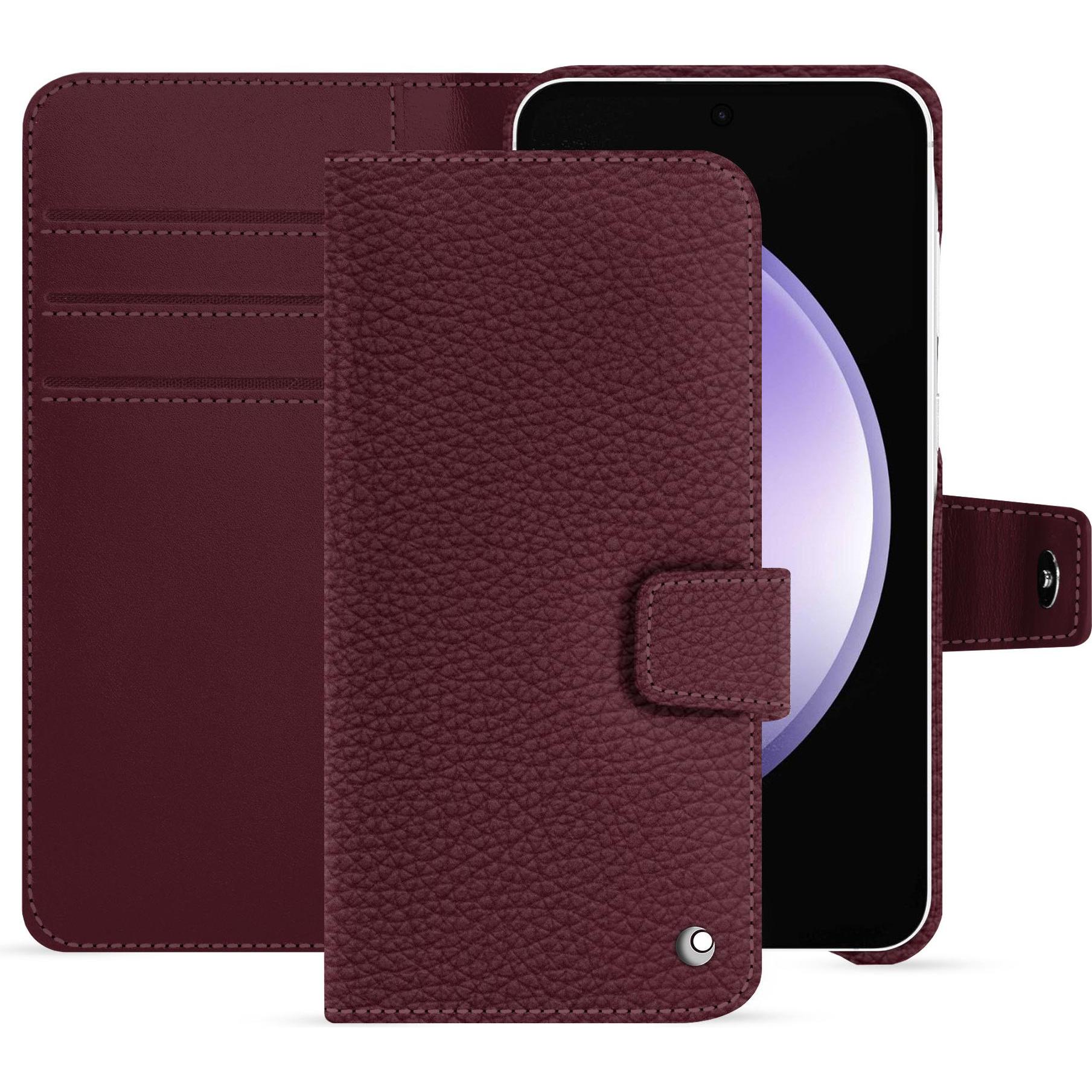 Noreve Lederschutzhülle Samsung Galaxy S23 FE (Samsung Galaxy S23 FE), Smartphone Hülle, Violett