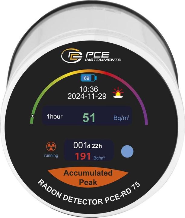 Actual product image PCE Instruments Radon measuring device