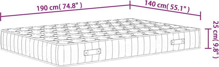 Actual product image vidaXL Jeronimus (140 x 190 cm, Foam core, Spring core)