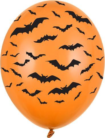 Produktbild Partydeco Orangefarbene Fledermaus-Luftballons (6 Stk) (6 x)