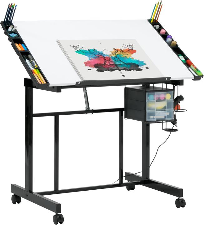 Image du produit SD Studio Designs Table à dessin réglable, noir/blanc