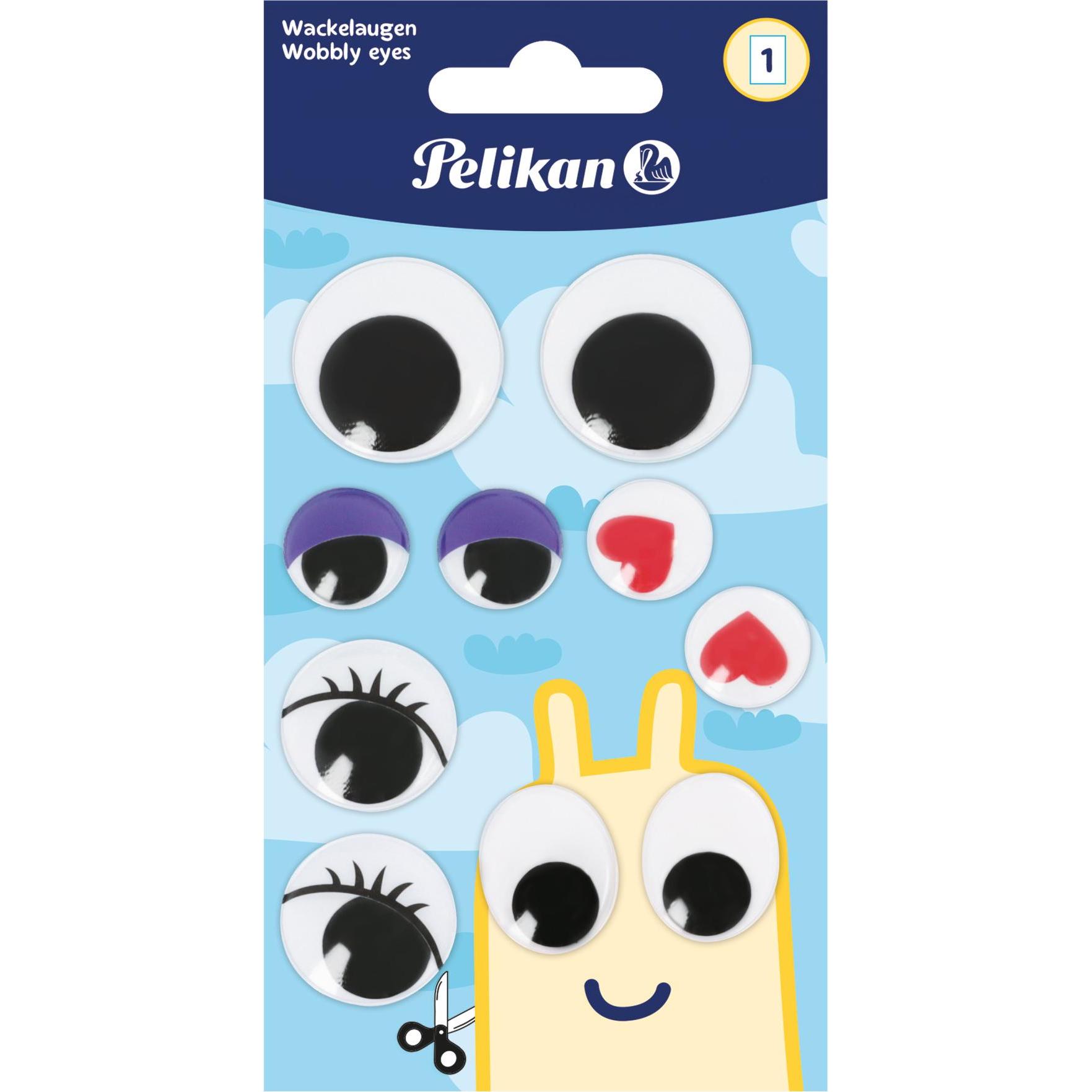 Pelikan, Sticker, Wackelaugen-Sticker, 1 Bogen … 10 Stck