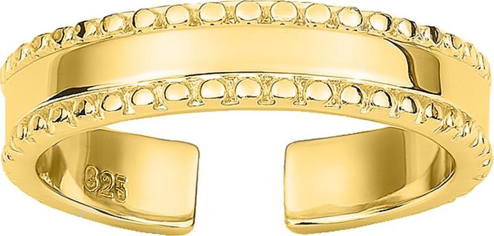 Leyda Anello per le dita dei piedi a forma di puntino (placcato oro 750 / 18, Argento 925)