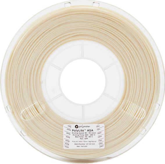 Actual product image Polymaker PolyLite ASA - Natural - 1.75mm (ASA, 1.75 mm, 1000 g)