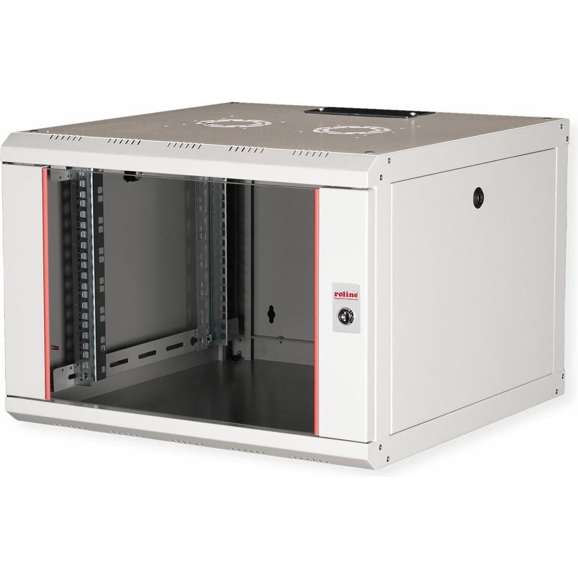 Roline 19-Zoll Wandgehäuse Pro 7 HE (10.87 HE, 19 Zoll Rack), Serverschrank, Grau