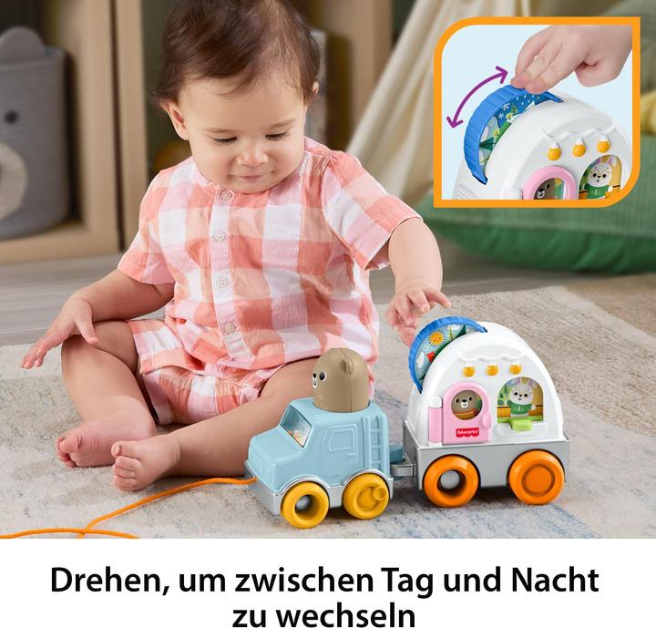 Actual product image Fisher-Price Friendship Forest Pull-Along Camper Vehicle Baby & Toddler Activity Toy