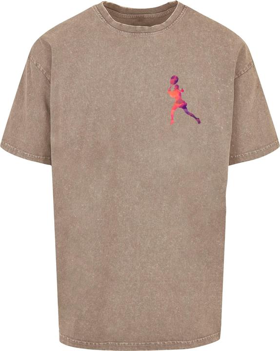 Merchcode Tennis Woman Silhouette - Acid Washed Oversize Tee - 113023 (L)