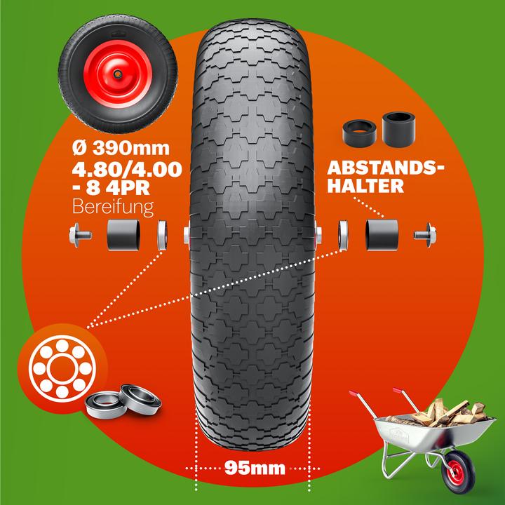 Actual product image Gardebruk PU Wheelbarrow Wheel
