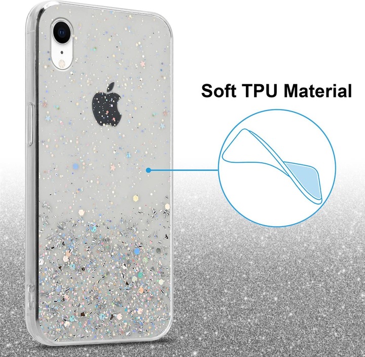 Actual product image Cadorabo TPU cover sparkling glitter (Apple iPhone XR)