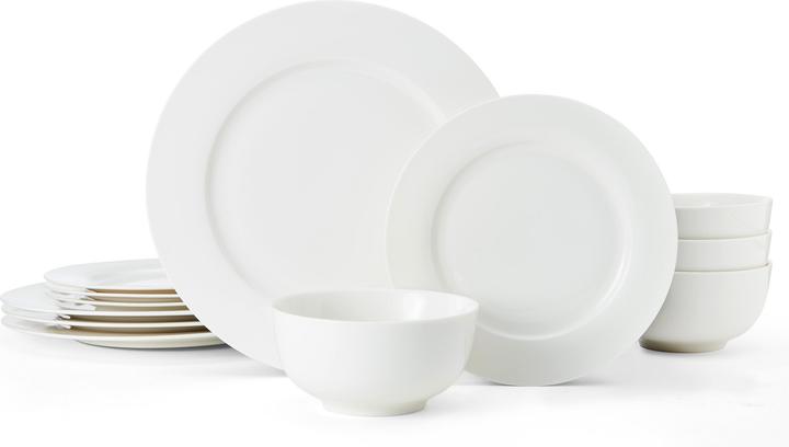 Actual product image Mikasa Egret 12-Piece China Dinner Set, White (12 pcs.)