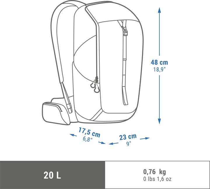 Immagine prodotto Quechua MH100 (20 l)