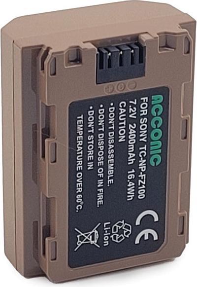 Produktbild Acconic Akku mit USB-C Input f. Sony NP-FZ100 A7 III A7M3 Alpha 7 III A7 R III A7RM3 Alpha 7 R III A9 Alpha (Kamera Akku)