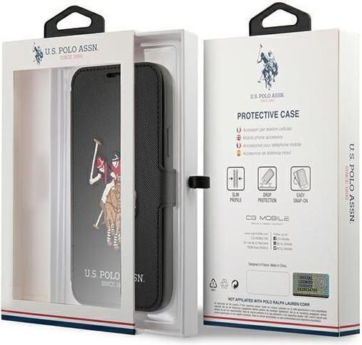 Actual product image U.S. Polo US Polo USFLBKP12LPUGFLBK iPhone 12 Pro Max 6.7 inches black (Apple iPhone 12 Pro Max)