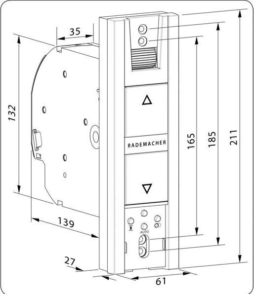 Image du produit Rademacher Enrouleur de courroie radio RolloTron Basis DuoFern