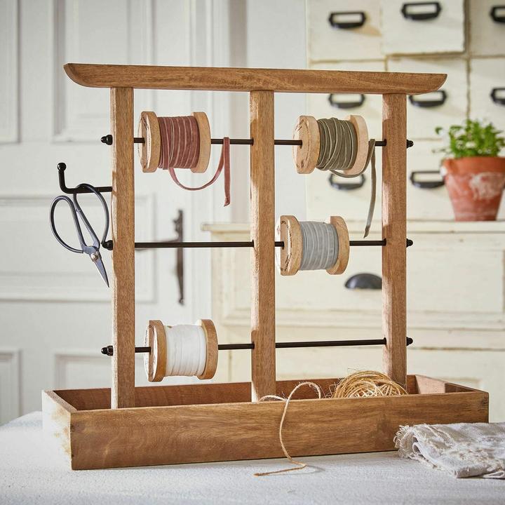 Actual product image Loberon Velvet ribbon set of 4 Hilary blue/olive/red (Gift ribbon, 4 x)