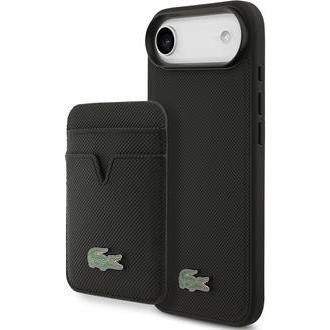 Lacoste Iconic Petit Pique MagSafe Case + Wallet for iPhone Air Black (Apple iPhone X), Cover smartphone, Nero