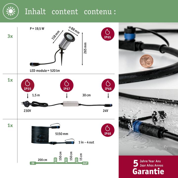 Produktbild Paulmann Outdoor Plug & Shine Classic Starterset (310 lm, IP65)
