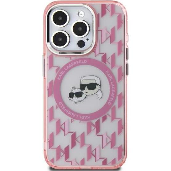 Karl Lagerfeld KLHMP15SHMCKMHP iPhone 15 6.1" różowy/pink IML Monogram Karl&Choupette Head MagSafe (Apple iPhone 15), Sm...
