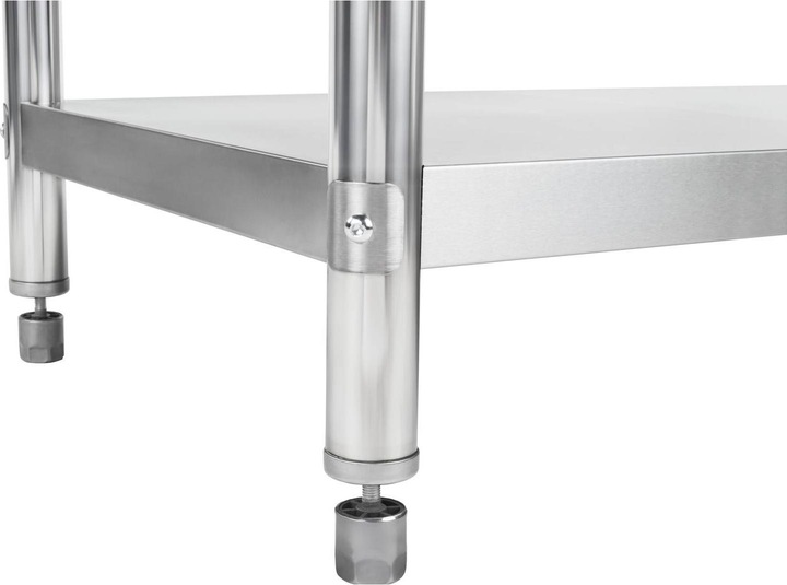 Produktbild Royal Catering Arbeitstisch Edelstahl Gastro Tisch Edelstahltisch Aufkantung Boden (60 cm, 120 cm)