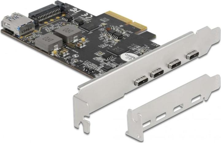 Delock PCI Express x4 card to 4 x USB Type-C™ + 1 x USB Type-A