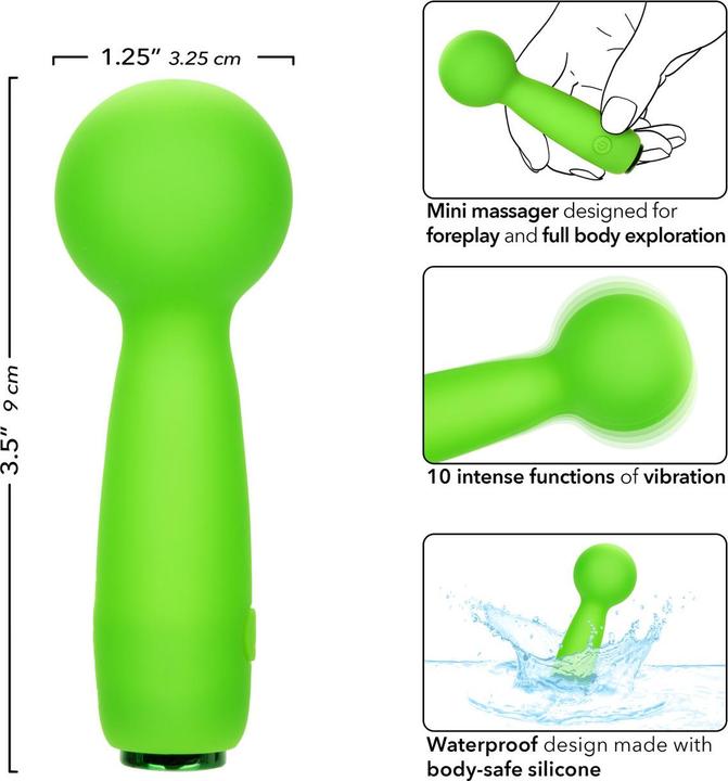 Produktbild CalExotics Neon Vibes The Bubbly Vibe Mini-Massager 10 Vibrationen Grãoen