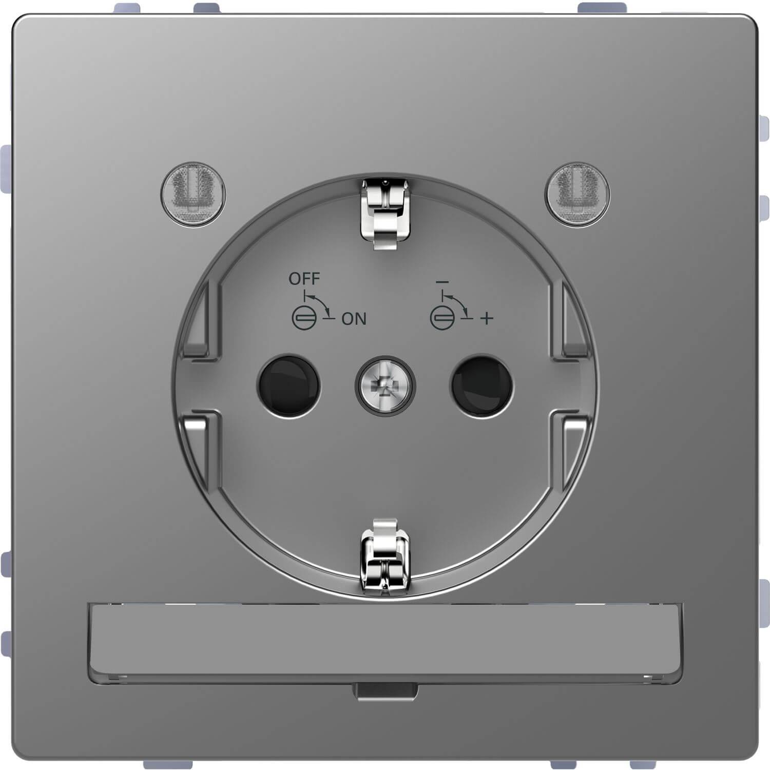 Merten, Steckdose, SCHUKO-Steckdose m. Lichtausl. u. LED- MEG2304-6036