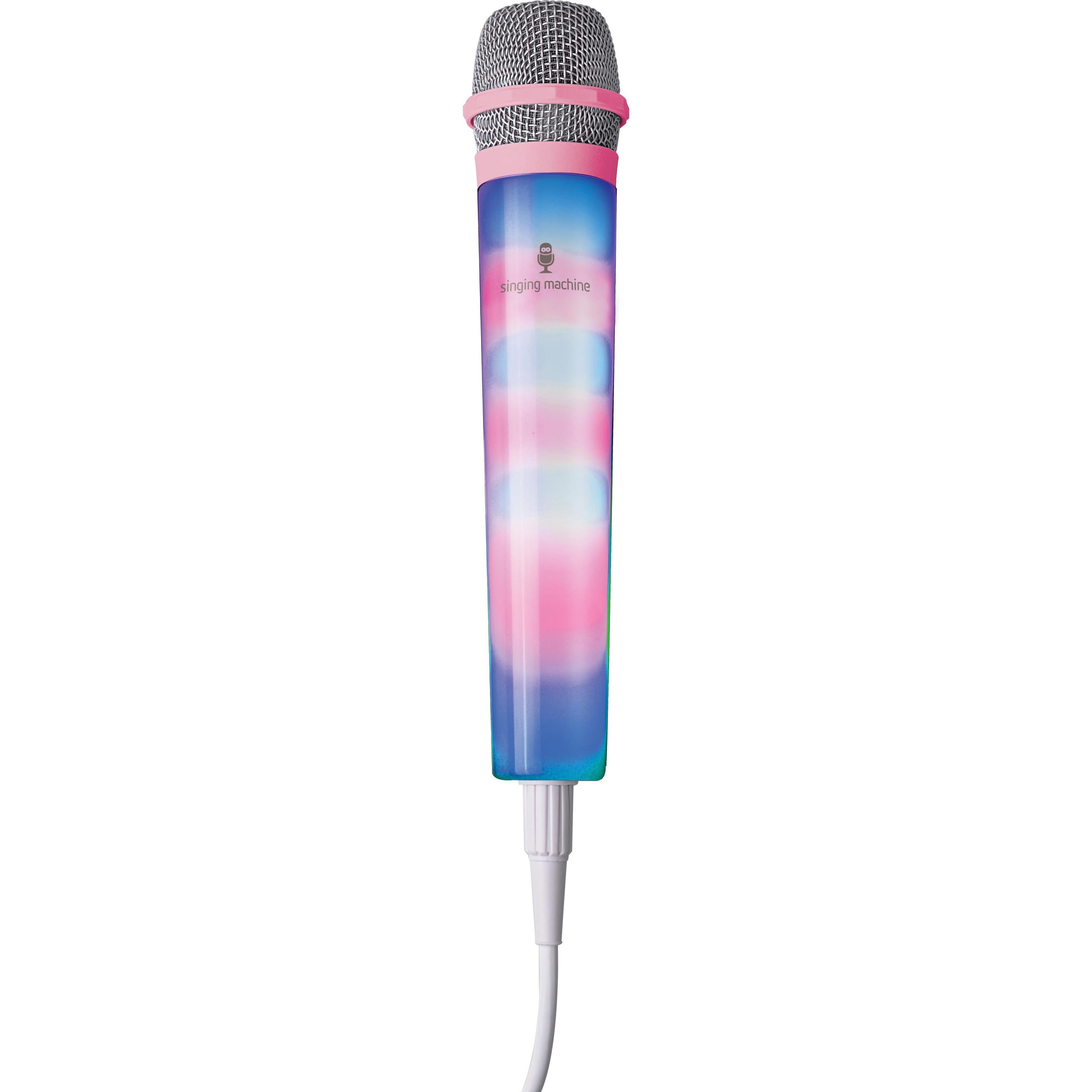 PDT Singing Machine LED Mic - Pink, PA Lautsprecher, Pink