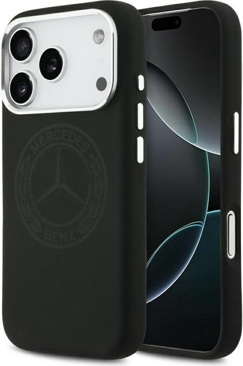 Produktbild Mercedes Etui Silicone Vintage Logo MagSafe do iPhone 17 Pro czarny (Apple iPhone 17 Pro)