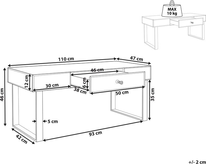 Produktbild Beliani Nesle (110 x 110 x 46 cm)