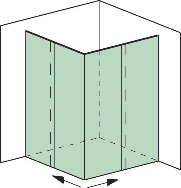 Productafbeelding Vitris Hoekdouche Aquant 40 complete set