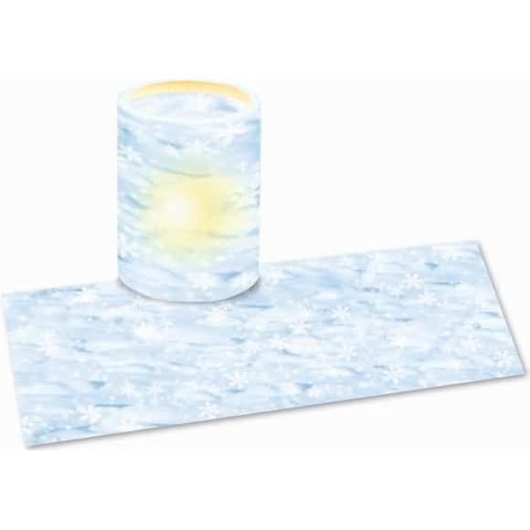 Ursus, Laterne, Laternenzuschnitte Schnee Transparentpapier 115g/qm 20x50cm VE=25 Blatt (20 x 50 cm, 1 x)
