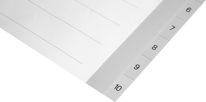 Image du produit Biella Registre Polypropylène A4 1-10, 4 trous