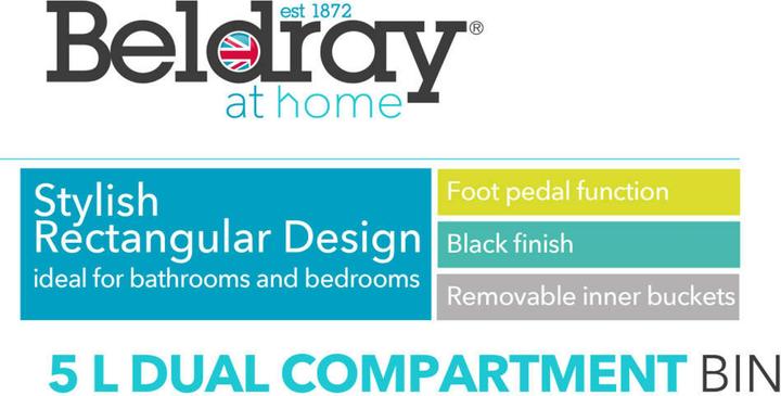 Immagine prodotto Beldray LA035235BLKFEU7 5-Litre Dual Compartment Bin â Black (5 l)