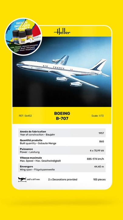 Actual product image Heller STARTER KIT B-707 A.F.