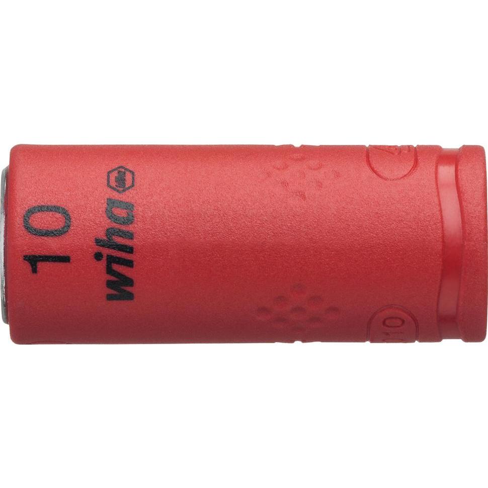 Wiha, Steckschlüssel + Stecknuss, Steckschlüsseleinsatz isoliert, 1/4", Aussensechskant, 10,0 mm (10 mm)