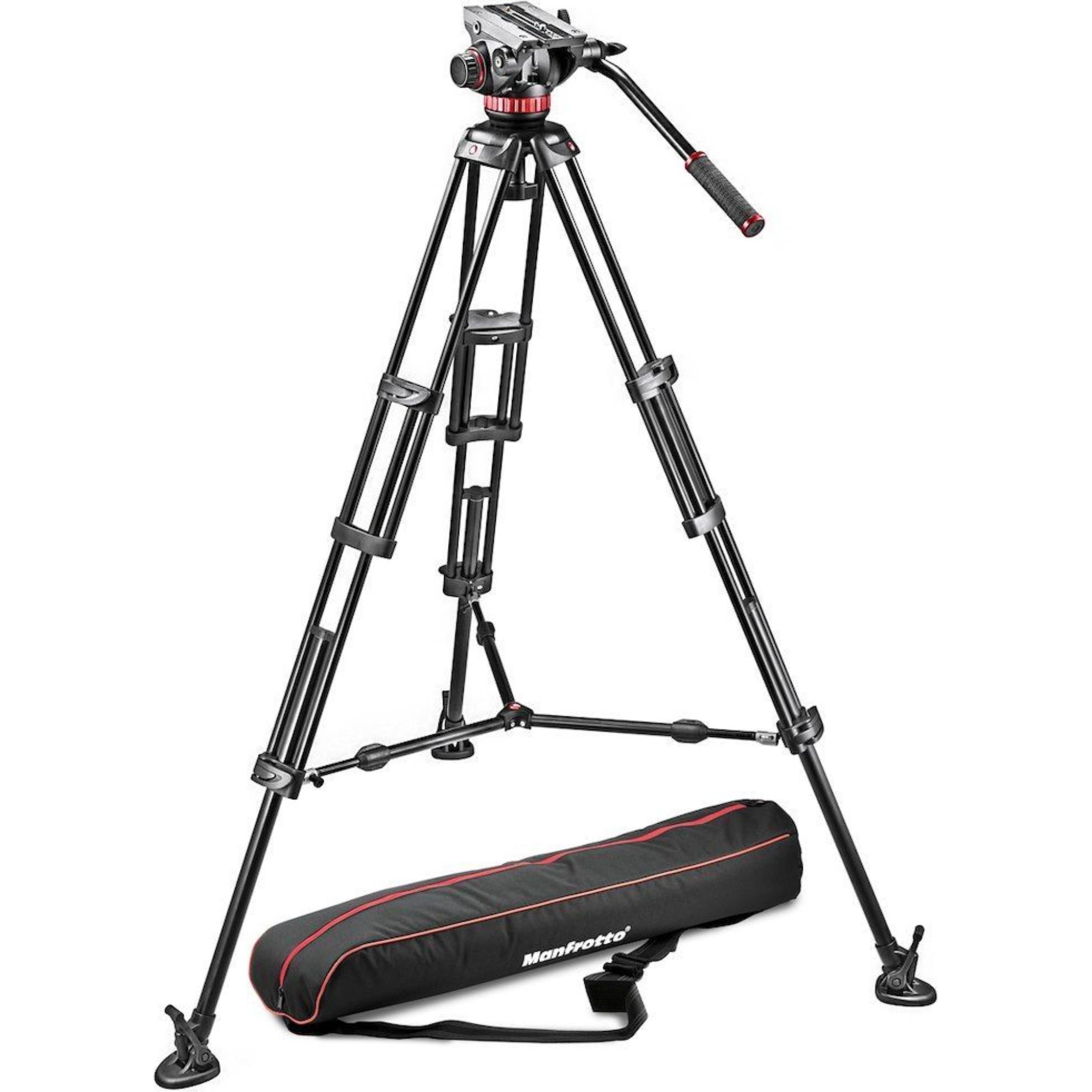 Manfrotto Videostativkit (Metall), Stativ, Schwarz