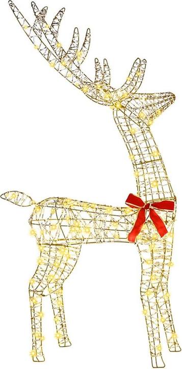 Image du produit vidaXL Famille de rennes 3 pcs Blanc chaud 128 cm PET