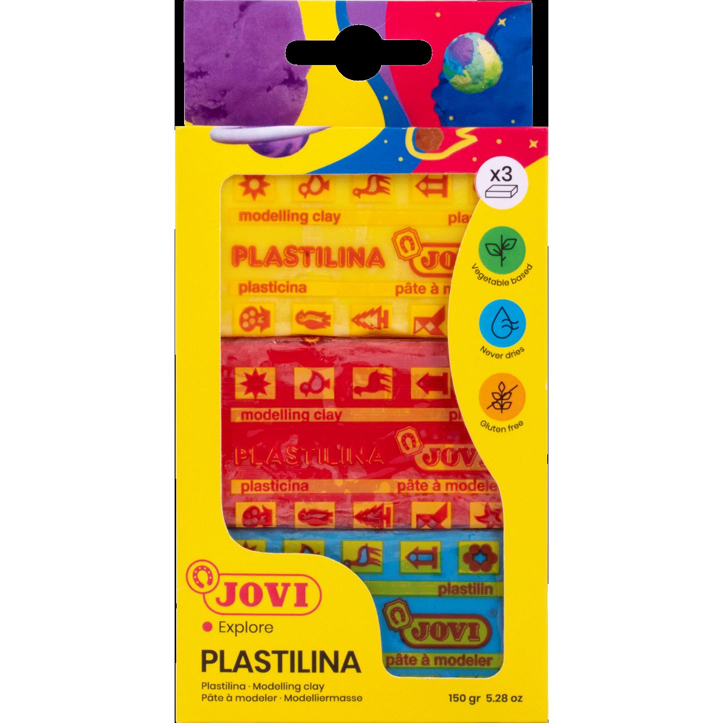 Thumbnail - Jovi Plastilina Knete VE=3 Farben a 50g