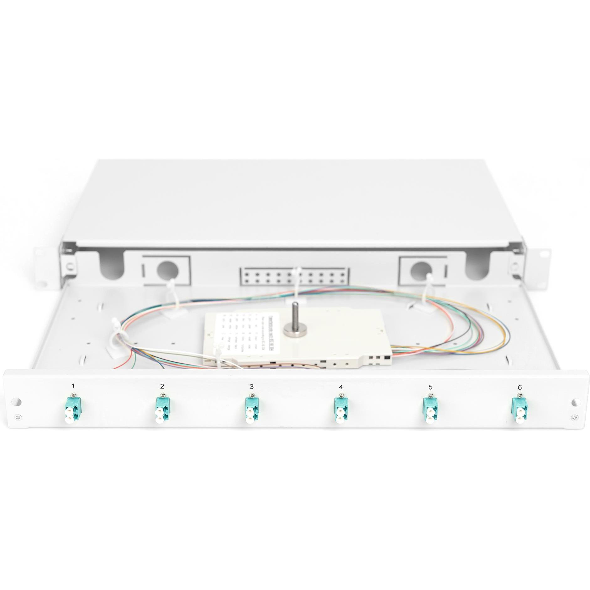 Digitus LWL Spleissbox, bestückt, LC, OM3, Server Zubehör, Grau