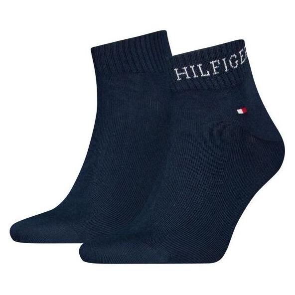 Tommy Hilfiger, Herren, Socken, Quarter Socken, Blau, (2er Pack, 43 - 46)
