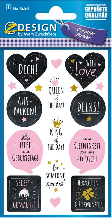 Produktbild Avery Deko Aufkleber 'Geburtstag' 56041