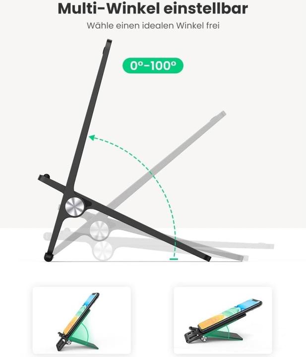 Actual product image Ugreen LP310 Foldable Multi-Angle Phone Stand (Black)