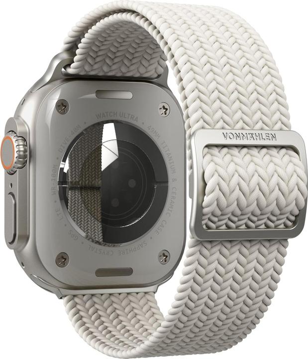 Immagine prodotto Vonmählen Woven-Armband für Apple Watch 42 44 45 49 mm beige (49 mm, Nylon)