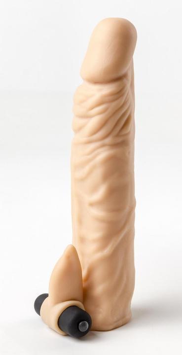 Actual product image Virgite Realistic penis sheath S4 Flesh 20 cm With vibration