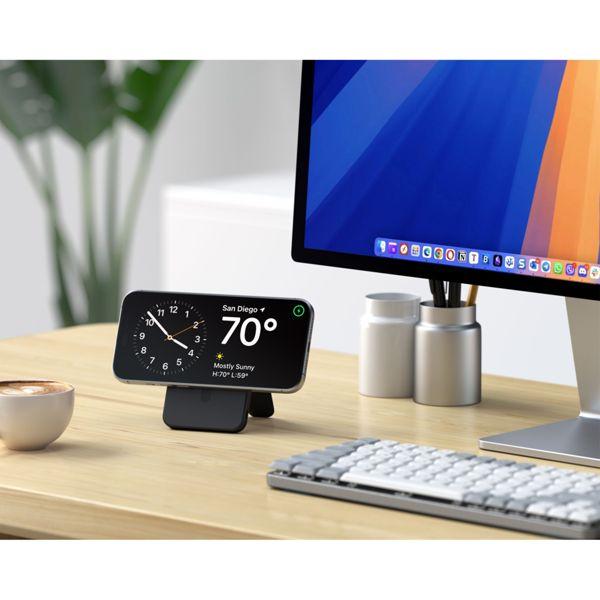 Actual product image Satechi OntheGo Magnetic Qi2 Powerbank Stand 5000 mAh Black (5000 mAh, 15 W)